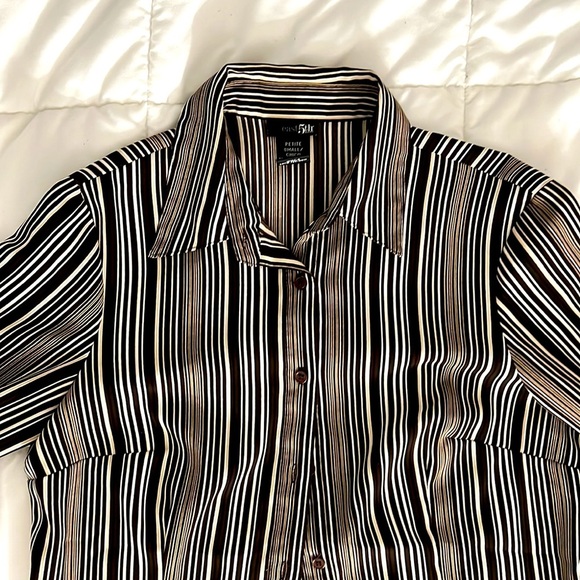 2000s East 5th Petite striped button down - Picture 2 of 4